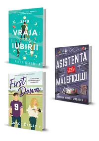 Pachet Sub vraja iubirii + First Down + Asistenta Maleficului. Set 3 carti