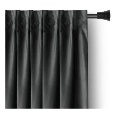 Draperie gri dimout (semi-opacă) din catifea 140x270 cm – Restilo