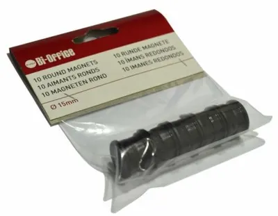 Magneti Bi-Office - Ф15 mm, 10 bucati, negri