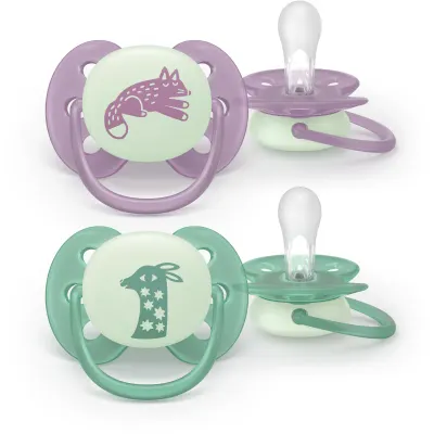 Philips Avent Ultrasoft Night SCF094/04 6-18m suzetă Neutral 2 buc