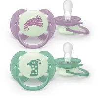Philips Avent Ultrasoft Night SCF094/04 6-18m suzetă Neutral 2 buc