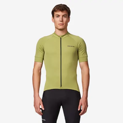 Tricou ciclism pe șosea Discover Verde Bărbați