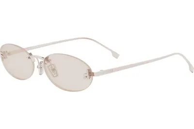 FENDI First Crystal Rose Oval Sunglasses