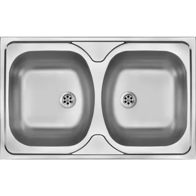 Chiuveta bucatarie inox doua cuve crom leinen Deante Tango 200