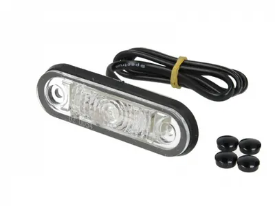 Lumina delimitare stanga dreapta, alb, LED, inaltime 25,9mm; latime 79mm lungime cablu 500mm, 12 24V