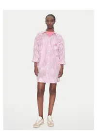 Rochie camasa pentru femei roz - din material textil