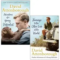 David Attenborough 2 Books Collection Set (adventures Of A Young Naturalist & Journeys To The Other Side Of The World)