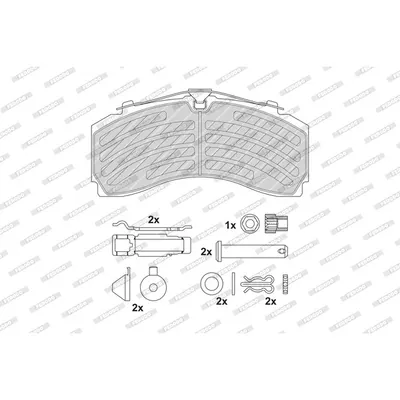 Set placute frana, frana disc FERODO FCV4417PTS