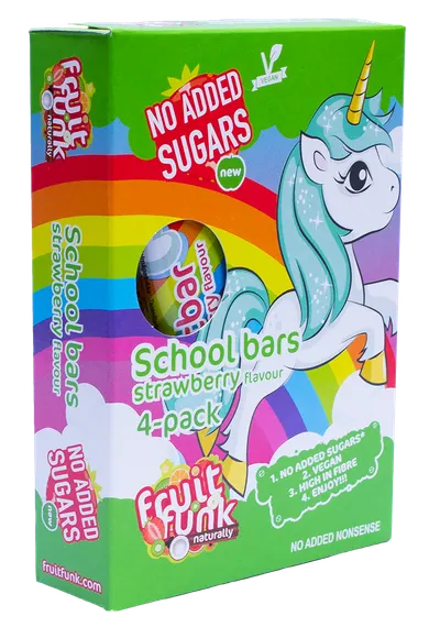 Batoane din fructe cu capsuni Unicorn, 80g, Fruit Funk