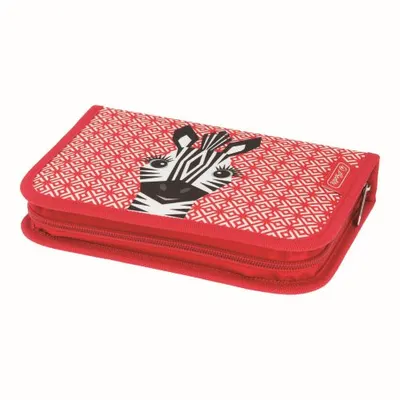 Penar echipat 1 fermoar, 31 piese, Herlitz Cute Animals Zebra