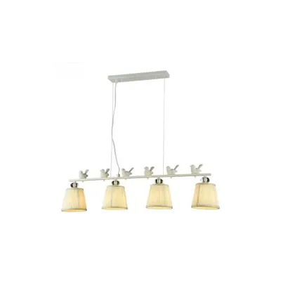 Candelabru Flitter,4 becuri dulie E14, 230V,D.94 cm, H.26 cm,Alb