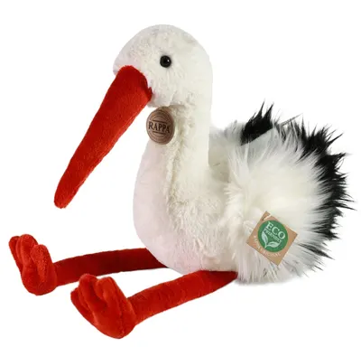 Jucărie de plus Rappa Eco Friends - O barză, 39 cm