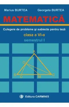 Matematica. Culegere de probleme si subiecte pentru teza - Clasa 6 - Semestrul 1