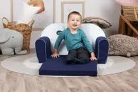 Canapea extensibila pentru copii Knorr Toys Lovely Dinos umplutura din spuma moale, husa bumbac 100 detasabila si lavabila, 77 x 34 x 42 cm, 9 luni+
