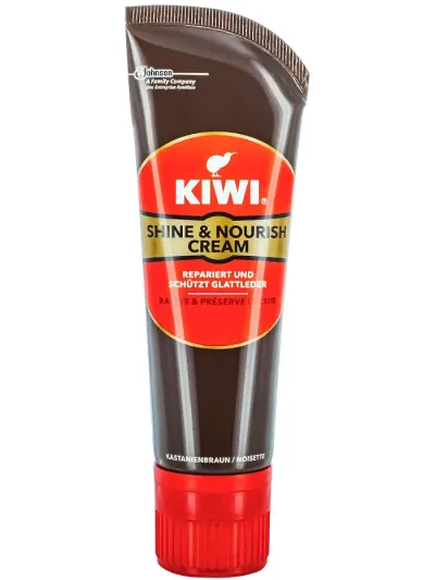 Kiwi Crema de pantofi Shine&Nourish 75 ml Chestnut Brown