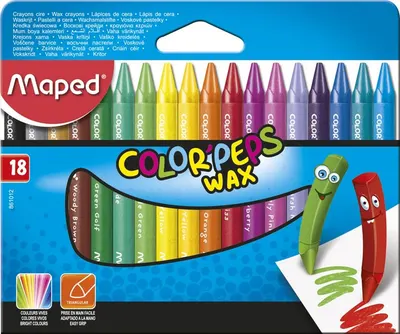 Set pasteluri cerate Maped Color Peps, 18 culori