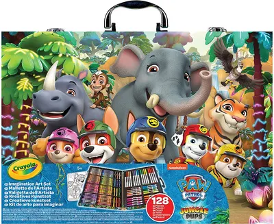 Geantă pentru artiști Crayola - Paw Patrol, 128 piese