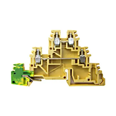 Clemă triplu etajată, tip TDE.2, 0,2-4 mm², 2*bej+g/v