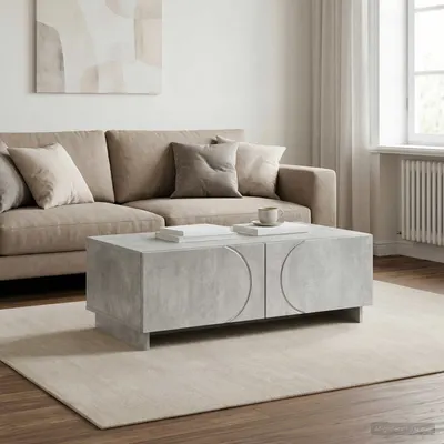 vidaXL Masă de cafea Gri Beton 102 x 50,5 x 35 cm Lemn prelucrat