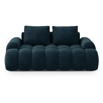 Canapea petrol cu tapițerie din catifea 175 cm Linz – Cosmopolitan Design