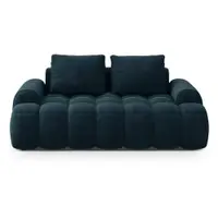 Canapea petrol cu tapițerie din catifea 175 cm Linz – Cosmopolitan Design