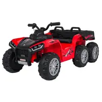 ATV electric pentru copii 2-6 ani, Kinderauto FarmQuad 6x6, 180W, 12V 14AH, roti EVA, rosu