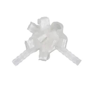 Fundă nuntă cu autoformare tulle 20cm alb