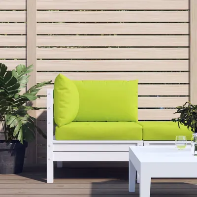 vidaXL Perne pentru canapea din paleți, 3 buc., verde aprins, textil