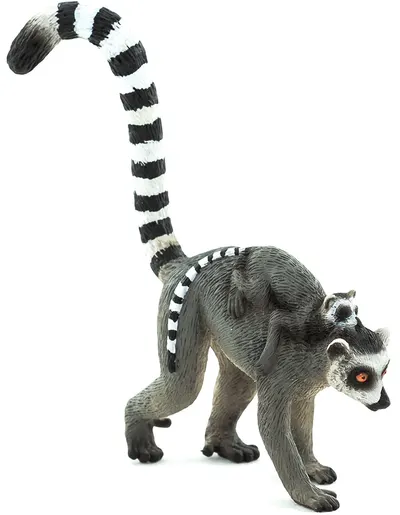 Figurina Mojo Wildlife - Lemur cu pui Lemur