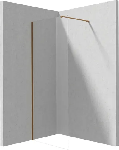 Paravan dus walk-in sticla securizata 70x195 cm, bronz periat, Deante Prizma