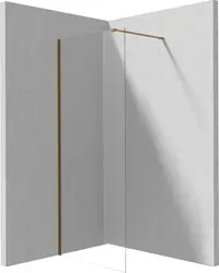 Paravan dus walk-in sticla securizata 70x195 cm, bronz periat, Deante Prizma