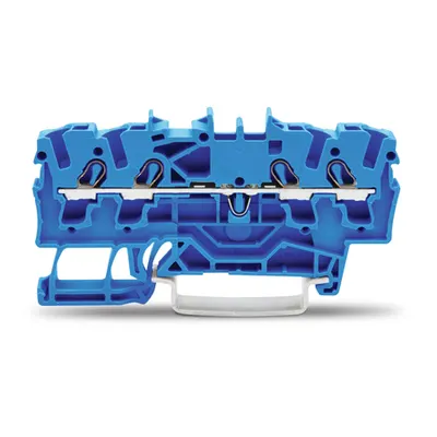 4-conductor through terminal block; 2.5 mm²; for Ex e II and Ex i applications; side and center marking; for DIN-rail 35 x 15 and 35 x 7.5; Push-in CAGE CLAMP®; 2,50 mm²; blue