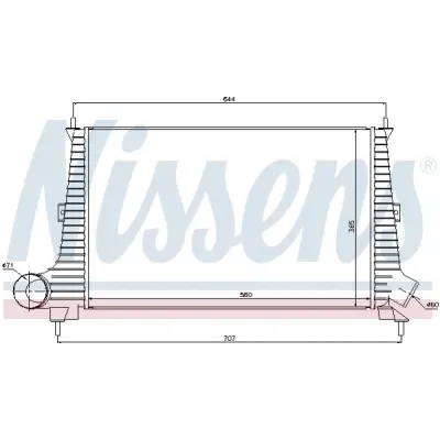 Intercooler, compresor NISSENS 96891