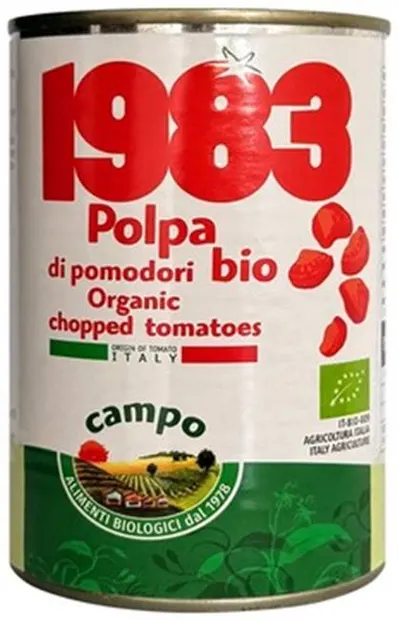 Roșii decojite tăiate, conservă, 400 g, Campo