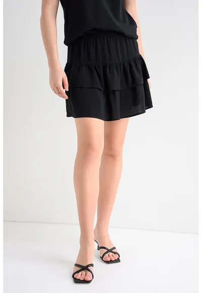 Fusta mini stratificata - Negru