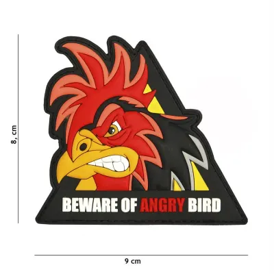 Patch PVC 3D M-Tac Beware of Angry Bird 9x8 cm - Default Title