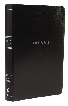 NKJV, Reference Bible, Center-Column Giant Print, Leather-Look, Black, Red Letter Edition, Comfort Print