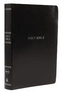NKJV, Reference Bible, Center-Column Giant Print, Leather-Look, Black, Red Letter Edition, Comfort Print