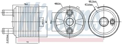 Radiator ulei termoflot potrivit FORD GALAXY I; SEAT ALHAMBRA; VW GOLF IV, SHARAN 1.9D 08.96-03.10