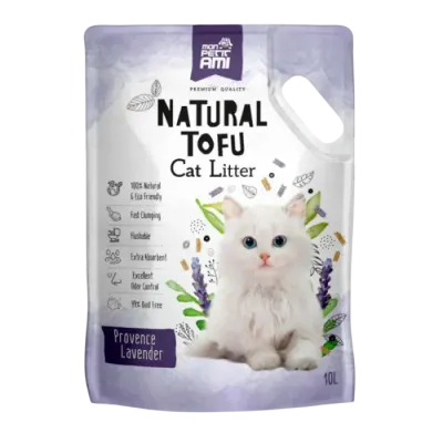 Asternut igienic pentru pisici Mon Petit Ami Tofu cu Lavanda 10L