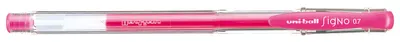 Roller cu gel Uniball Signo - Roz fluorescent, 0.7 mm