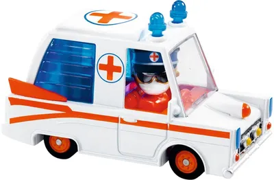 Mașinuță din metal Djeco Crazy Motors - Ambulanţă