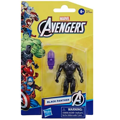 Figurina si accesoriu, Marvel Avengers, Black Panther, 10 cm