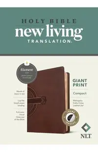 NLT Compact Giant Print Bible, Filament-Enabled Edition (Red Letter, Leatherlike, Mahogany Celtic Cross, Indexed)