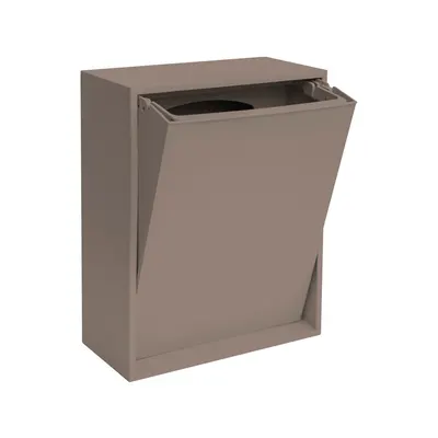 Coș de gunoi maro deschis pentru reciclare/de montat pe perete din plastic reciclat Recycling Box – ReCollector