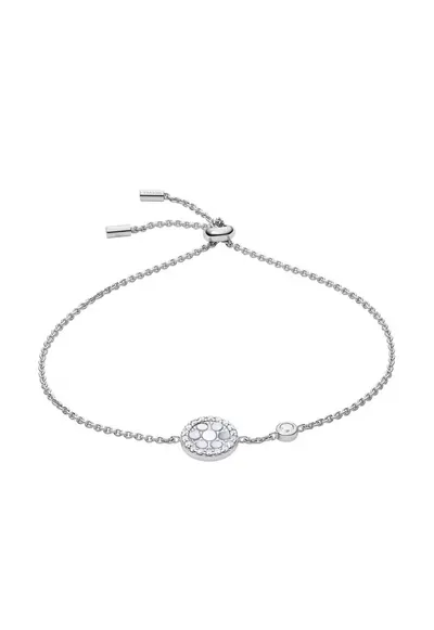 Bratara din argint veritabil cu talisman decorat cu mother of pearl - Argintiu