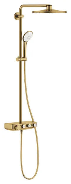 Sistem de dus Grohe Euphoria SmartControl 310 26507GN0, termostat, 310 mm, aparent, butoane push&turn, anti-oparire, anti-calcar, ajustabil, mat, Cool sunrise