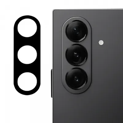Folie de protectie Camera Spate Techsuit pentru Samsung Galaxy Z Fold7 F966, Sticla Securizata, Neagra