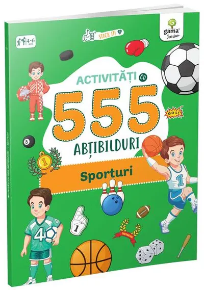 Activități cu 555 abțibilduri - Sporturi. Stick it! - Paperback brosat - ***