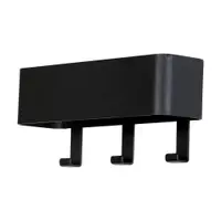 Cuier de perete negru cu raft din metal 27 cm Dax Play – Spinder Design